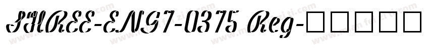 SHREE-ENG7-0375 Reg字体转换